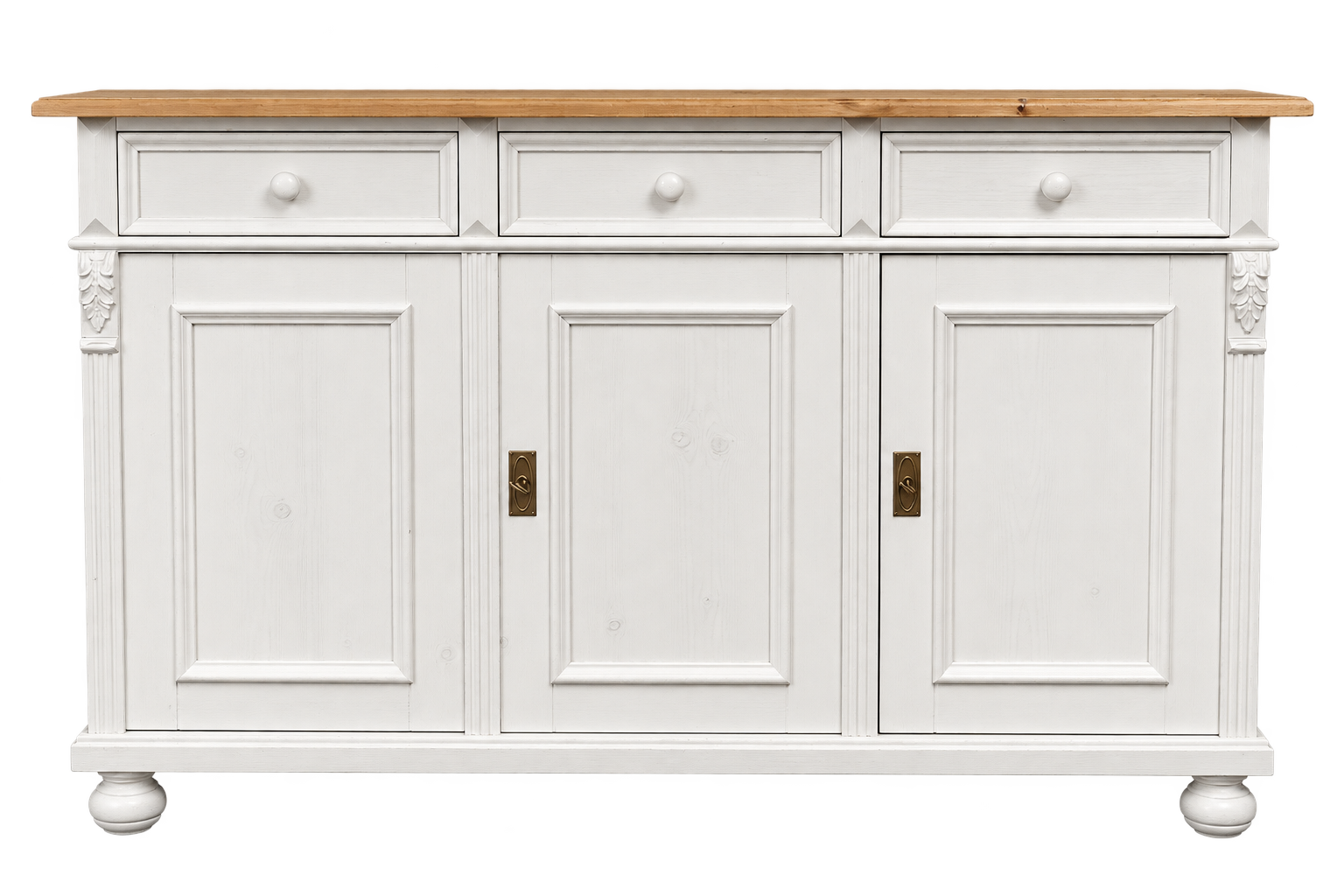 Landhaus Anrichte Oldenburg Weichholz 160 cm Sideboard Kommode weiß