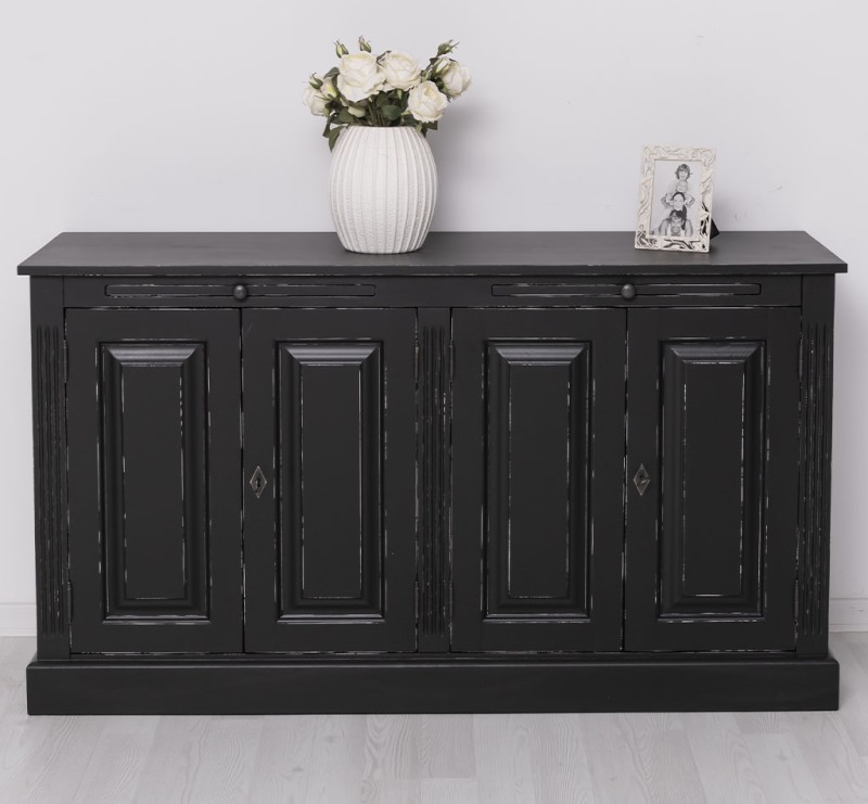 Landhaus Anrichte mit ausziehbaren Ablageflächen - Massives Sideboard