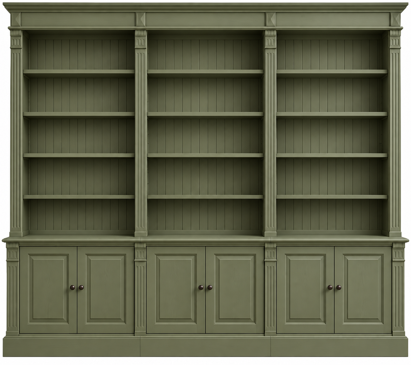 Bibliothek „Klopstock“ – Massivholz-Bibliothek mit Leiter H/B/T:232/300/40 cm 1 Ober+ 1 Unterteil