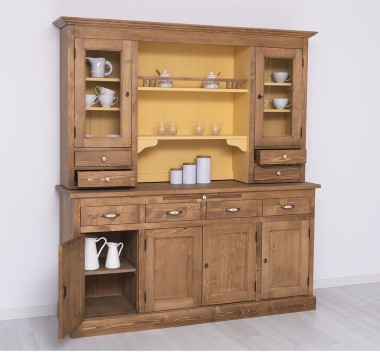 Landhaus Küchenschrank im alten Landhausstil aus Massivholz Küchen Schrank 180 cm