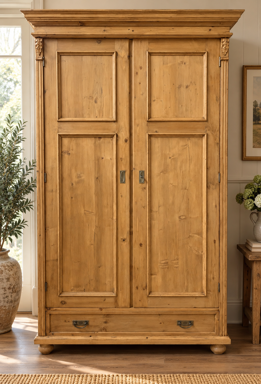 Gründerzeit Kleiderschrank aus Weichholz