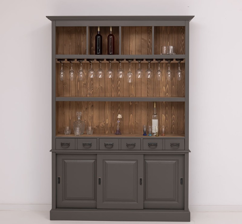 Barschrank Massivholz - 151 cm Breit - Landhaus Schrank
