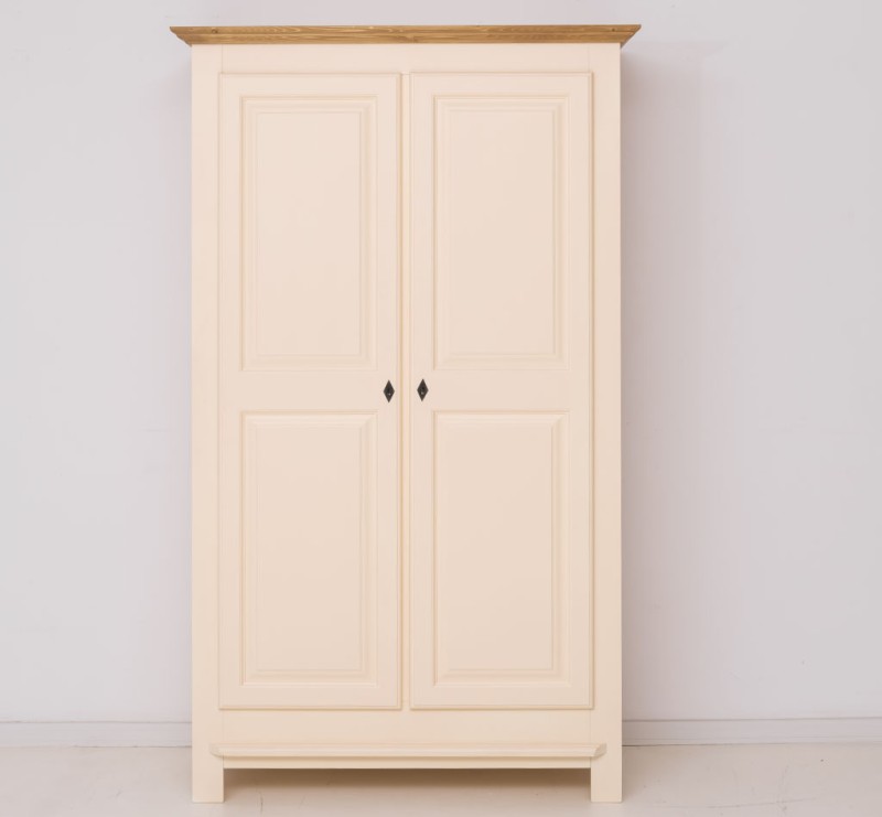 Massivholz Kleiderschrank Kiefer – 2-türig, 121x200x54 cm – langlebig & hochwertig