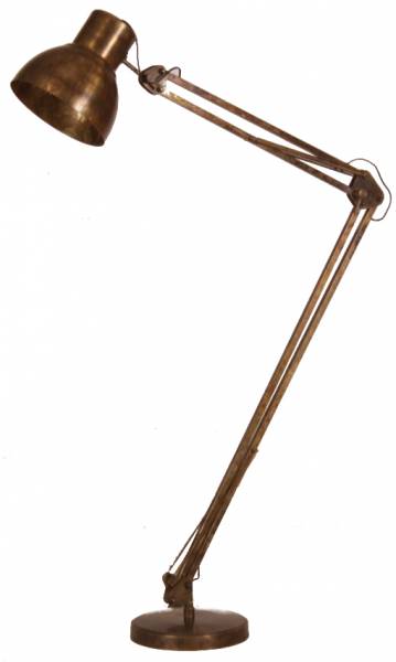 Stehlampe Jona aus gebrannter antiker Bronze