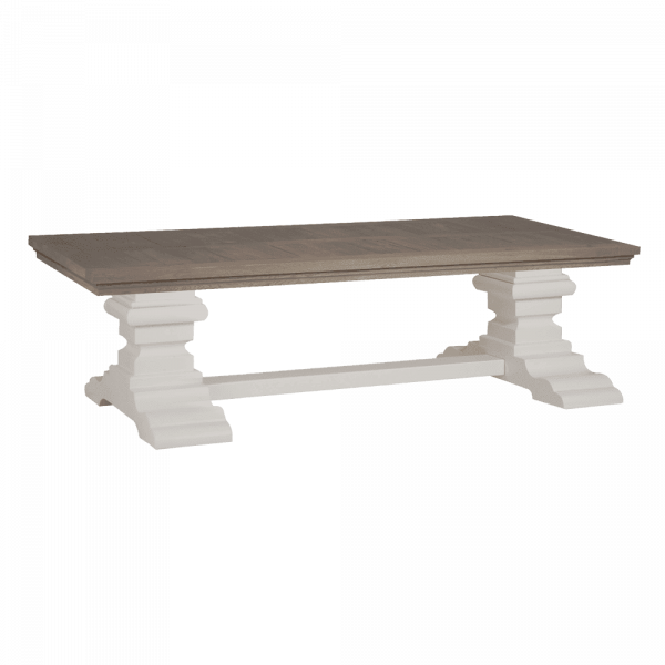Couchtisch Parma Toscana 135 cm mit Klosterbein in verschiedenen Holzfarben