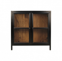 Vitrine Kingston aus Akazienholz/Eisen/Glas