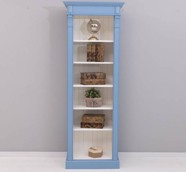 Stilvolles Bücherregal - Landhaus Regal blau