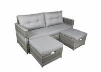 Lounge Sofa Malta 3-teilig. Garten, Balkon, Terrasse