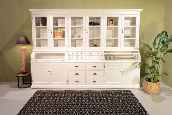 Buffet Schrank weiß 300 cm - Landhaus Möbel - mehrteilig