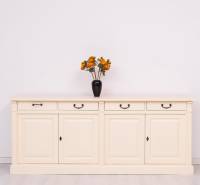 Landhaus Anrichte mit 4 Schubladen und 4 Türen - Sideboard Massivholz