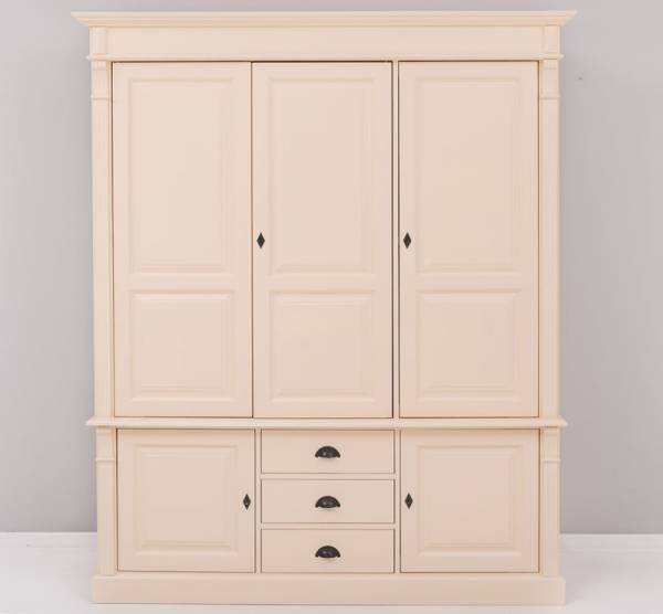 Landhaus Kleiderschrank - Massivholz Schrank mit Innenausbau