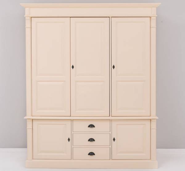 Massivholz Kiefern Kleiderschrank - 176 cm breit - Landhaus