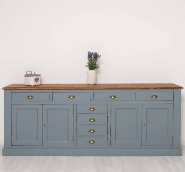 Landhaus Sideboard mit Schubladen und Türen Massivholz Anrichte