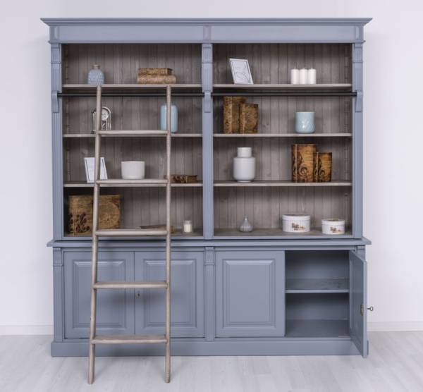 Bücherschrank im Landhaus Stil - Massivholz Regal - Bücherwand Bücherregal