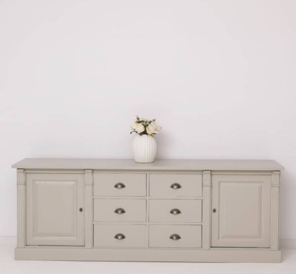 Landhaus Anrichte 6 Schubladen und 2 Türen - Massive Sideboard
