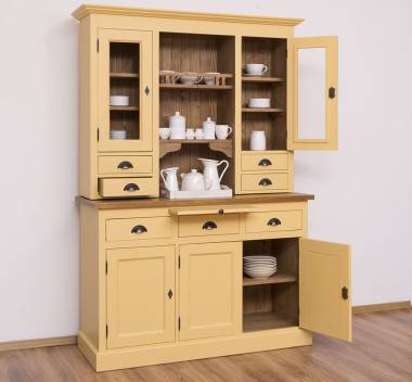 Landhaus Küchenschrank im alten Landhausstil aus Massivholz Küchen Schrank 134 cm