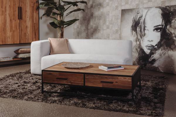 Felino Beistelltisch Couchtisch Teakholz 135 cm