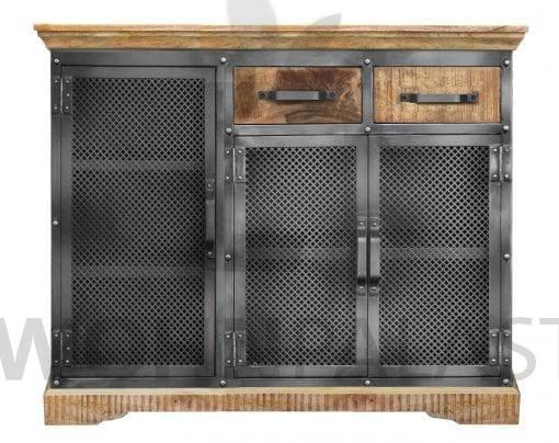 Kommode Industrial 3A aus Mangoholz/Eisen