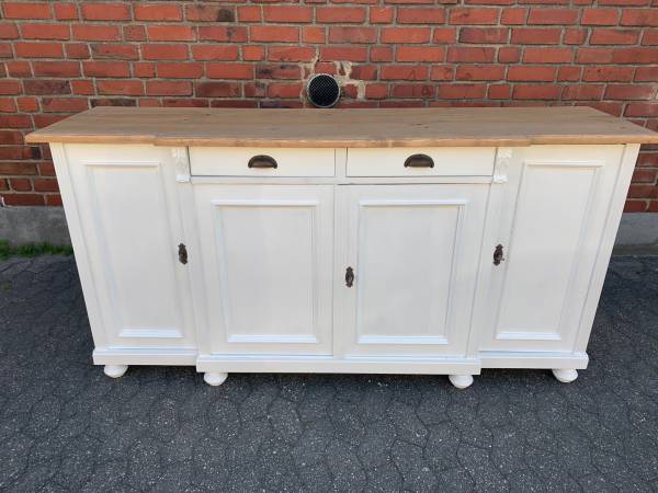 Landhaus Sideboard weiß Weichholz Kommode Anrichte