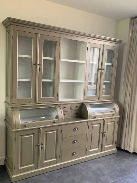 Buffet Schrank 200 cm zweifarbig gold/weiß - Landhaus Möbel