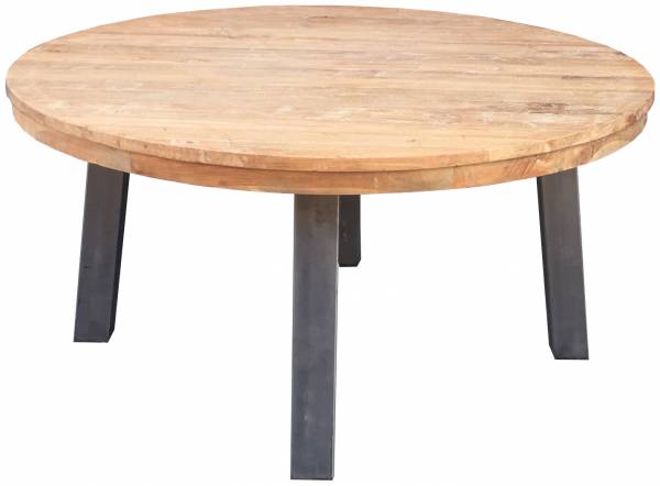 Teak Tisch Rund - 150 cm - Teak &amp; Metall