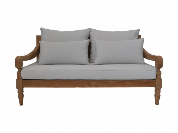 Bahamas Lounge Sofa 2,5-Sitzer inkl. Kissenset - 150x95x80 - Natur - teak