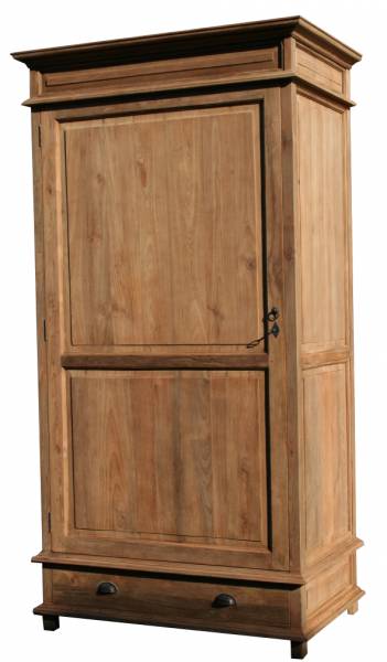 Kleiderschrank Lilly 1-türiger Massivholz Schrank Teak