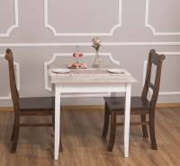 Landhaus Esstisch mit Kiefernplatte 78 x 80 x 80 cm Massiv Holz