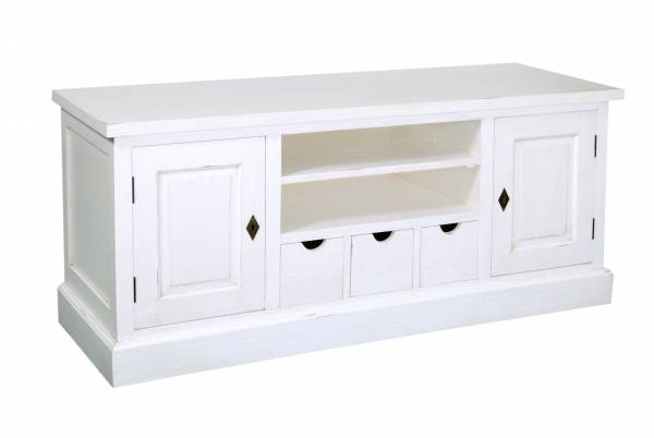 Multimedia Konsole Vintage Teak im Landhausstil