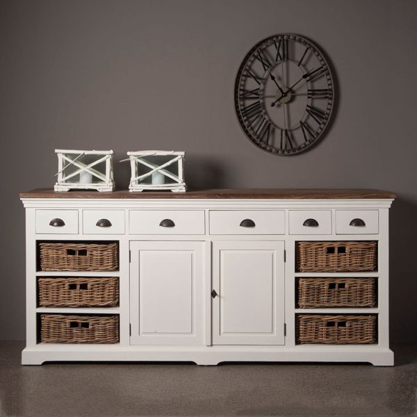 Napoli-Sideboard 195 cm Kommode weiß