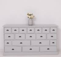 Apothekerschrank–180 cm breit, 19 Schubladen Kommode Landhaus