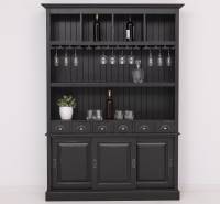 Barschrank Massivholz - 151 cm Breit - Landhaus Schrank