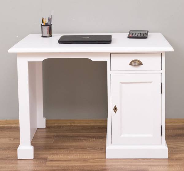 Schreibtisch-Landhaus Stil – verschiedene Farben -1 Schubladen 110 cm