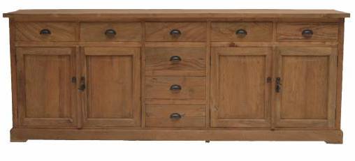 Sideboard Esslingen aus recyceltem Teakholz 245 cm