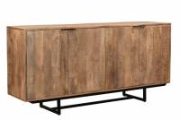 Valdez Anrichte  Mangoholz Stahlgestell Mattpolitur Kommode Minimalistischer- Stil