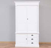 Massivholz Kiefern Kleiderschrank - 121 cm breit - Landhaus