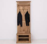 Garderobe Eiche mit Kleiderhacken - 80 cm breit