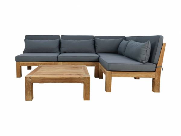 Gartenmöbel Lounge Set Palma 5-teilig Teakmöbel Outdoor Möbel Set Teakholz