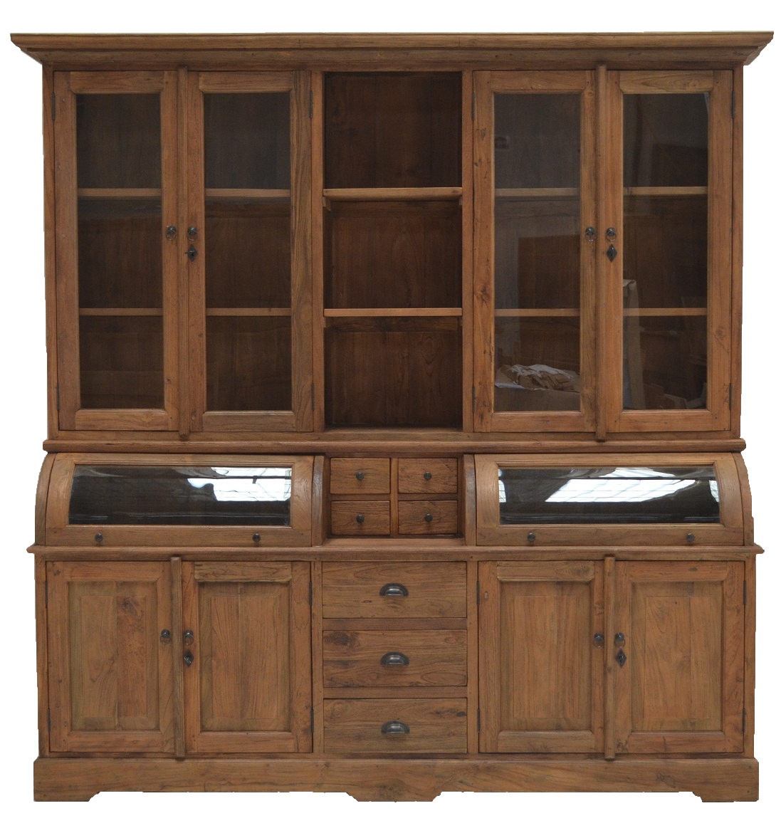 Buffet Schrank Landhaus 250 cm - Massivholz Teak - Teakholz Möbel, Teak