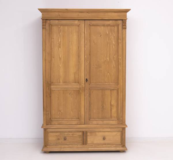 Kleiderschrank Massivholz - Landhaus Schrank natur gewachst