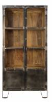 Vitrinenschrank Hayward aus Mangoholz/Eisen