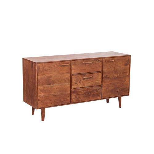 Sideboard Falcone aus Akazienholz in Walnussfarbe - Kommode