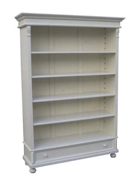 Bücherregal Eichendorff aus massivem Weichholz shabby chic weiß