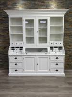 Teak Buffet Schrank Malta Ladenschrank- Weiss