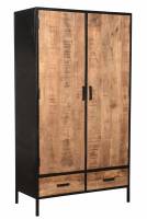 Sturdy Schrank  Mangoholz Stahlgestell Mattpolitur Wohnzimmerschrank Minimalistischer- Stil