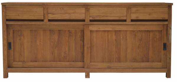 Sideboard Regensburg 200 cm aus recyceltem Teakholz Anrichte