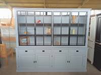 Vitrinen Schrank Cabinet 250 cm  - grau