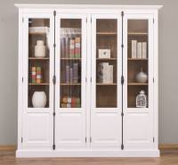Französischer Landhausstil - Glasvitrine Wohnzimmerschrank Küchenschrank Bücherwand
