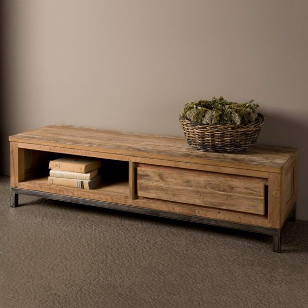 Venedig TV-Schrank 140 cm recyceltes Teakholz