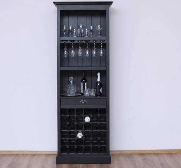 Barschrank aus massiven Kiefernholz - 78 cm Breit - Landhaus Schrank